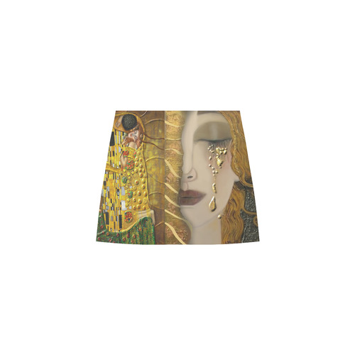 My Klimt Serie : Gold Eos Women's Sleeveless Dress (Model D01)