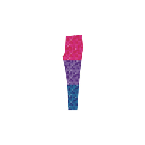 Bisexual Pixel Flag Cassandra Women's Leggings (Model L01)
