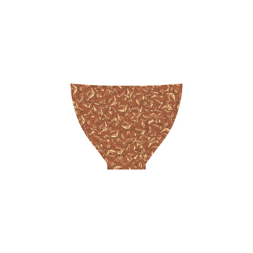 Chocolate Brown Sienna Abstract Custom Bikini Swimsuit