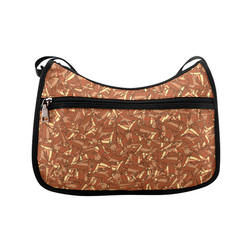 Chocolate Brown Sienna Abstract Crossbody Bags (Model 1616)