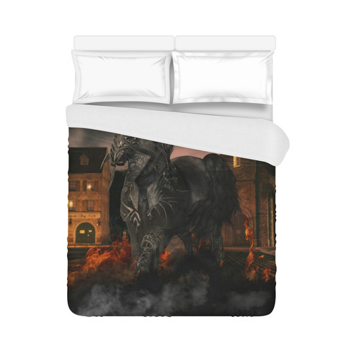 A dark horse in a knight armor Duvet Cover 86"x70" ( All-over-print)