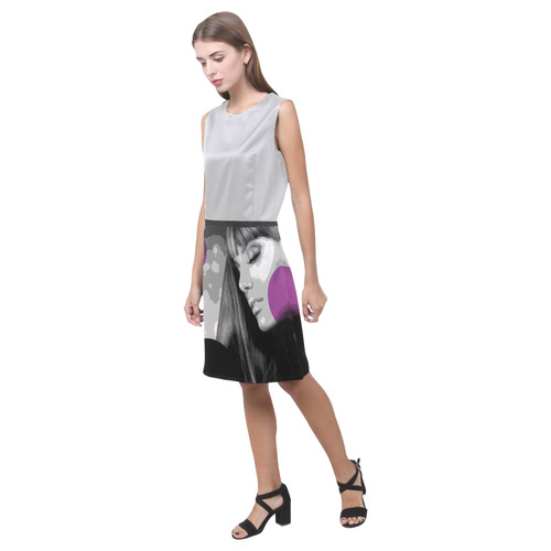 Purple Dream Eos Women's Sleeveless Dress (Model D01)
