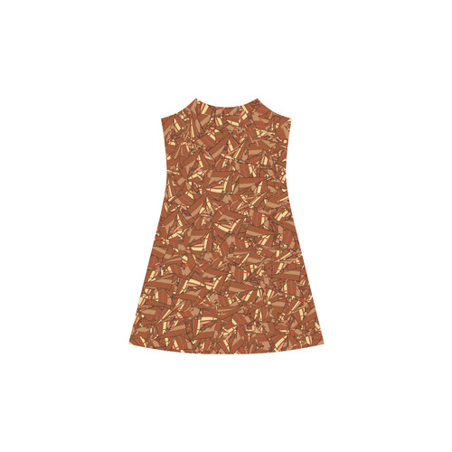 Chocolate Brown Sienna Abstract Alcestis Slip Dress (Model D05)