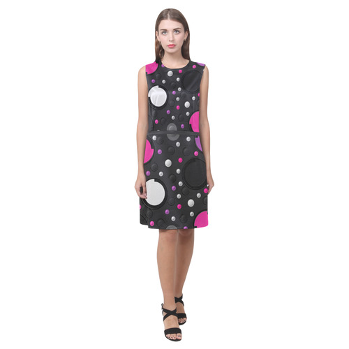 Pink Circle Eos Women's Sleeveless Dress (Model D01)