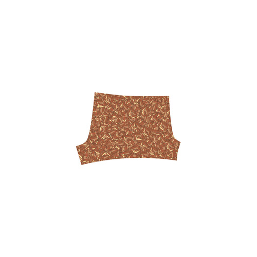 Chocolate Brown Sienna Abstract Briseis Skinny Shorts (Model L04)