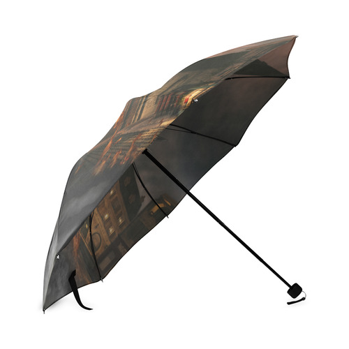 A dark horse in a knight armor Foldable Umbrella (Model U01)