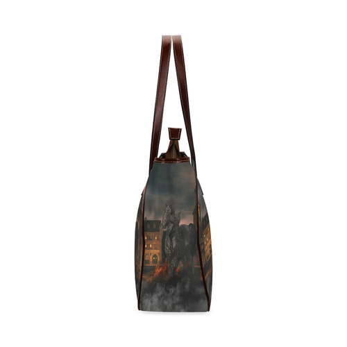 A dark horse in a knight armor Classic Tote Bag (Model 1644)