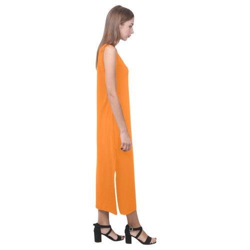 Orange Popsicle Phaedra Sleeveless Open Fork Long Dress (Model D08)