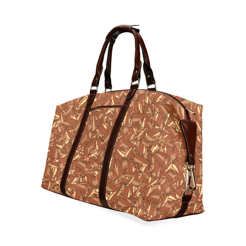 Chocolate Brown Sienna Abstract Classic Travel Bag (Model 1643)