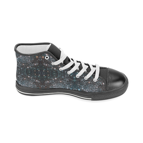 NASA: Heavy Metal Stars Cluster Astronomy Abstract Men’s Classic High Top Canvas Shoes (Model 017)