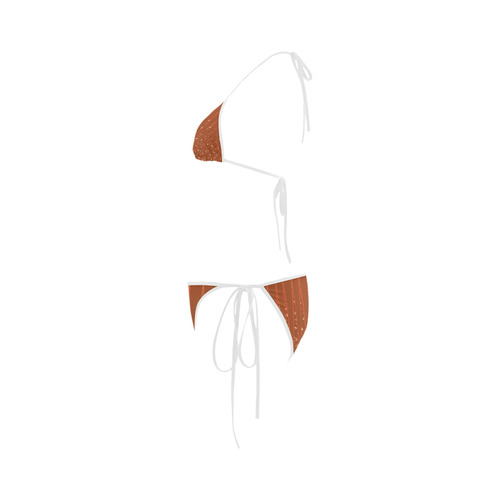 Chocolate Brown Sienna Spikes Custom Bikini Swimsuit