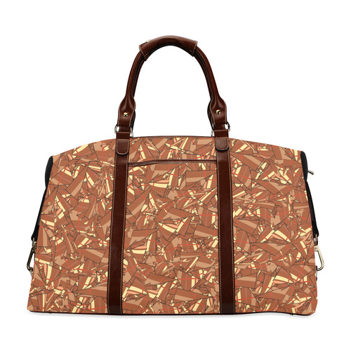 Chocolate Brown Sienna Abstract Classic Travel Bag (Model 1643)