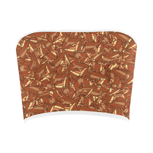 Chocolate Brown Sienna Abstract Bandeau Top