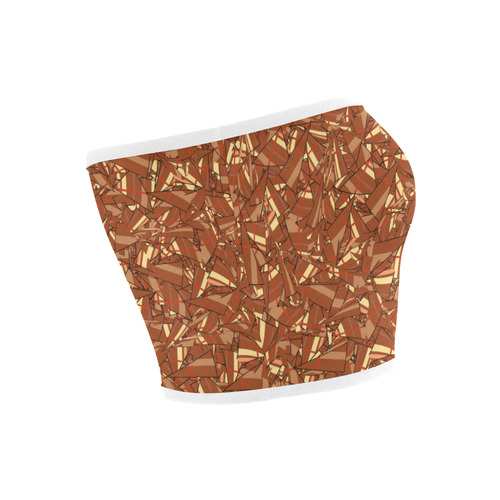 Chocolate Brown Sienna Abstract Bandeau Top