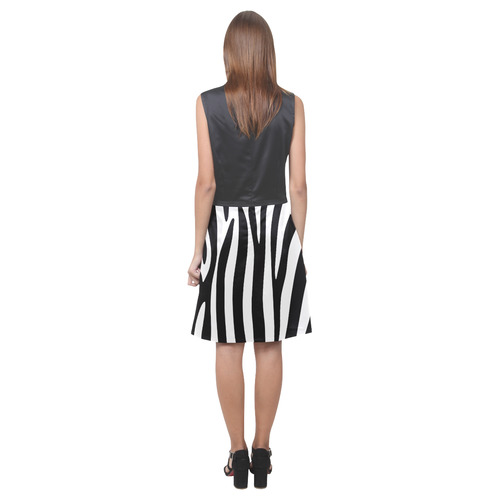 Zebra Eos Women's Sleeveless Dress (Model D01)