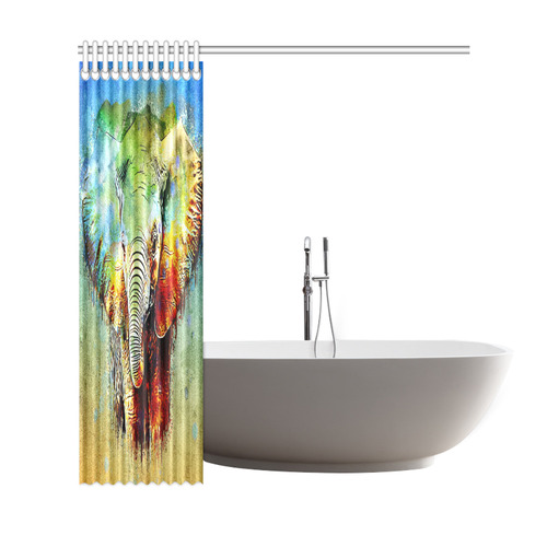 watercolor elephant Shower Curtain 69"x72"