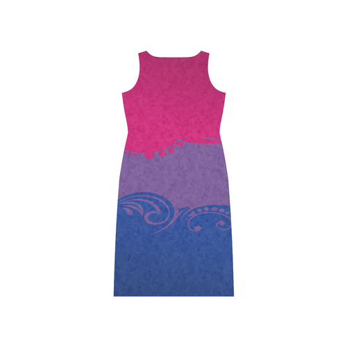Bisexual Ornamental Flag Phaedra Sleeveless Open Fork Long Dress (Model D08)