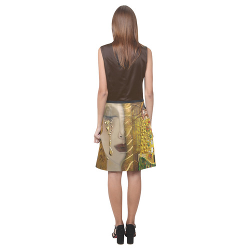 My Klimt Serie : Gold Eos Women's Sleeveless Dress (Model D01)