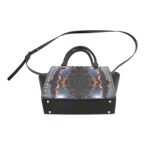 NASA: Black Hole Eating a Star Astronomy Abstract Rivet Shoulder Handbag (Model 1645)