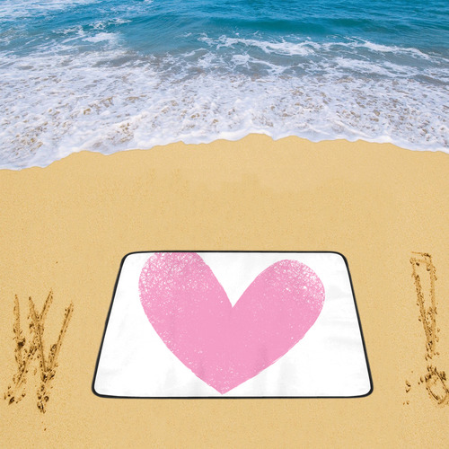 Cute Heart Beach Mat 78"x 60"