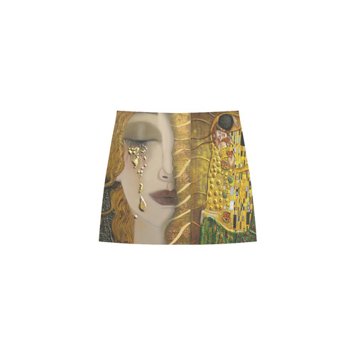 My Klimt Serie : Gold Eos Women's Sleeveless Dress (Model D01)