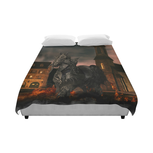 A dark horse in a knight armor Duvet Cover 86"x70" ( All-over-print)