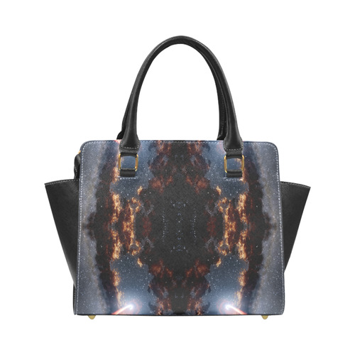 NASA: Black Hole Eating a Star Astronomy Abstract Rivet Shoulder Handbag (Model 1645)