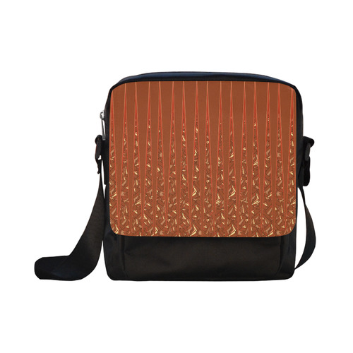 Chocolate Brown Sienna Spikes Crossbody Nylon Bags (Model 1633)
