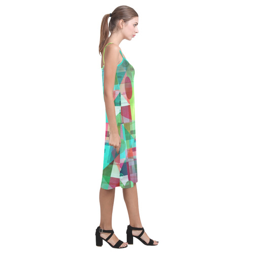 Aqua Dreams Geometry Alcestis Slip Dress (Model D05)