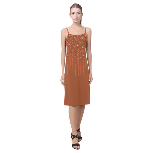 Chocolate Brown Sienna Spikes Alcestis Slip Dress (Model D05)
