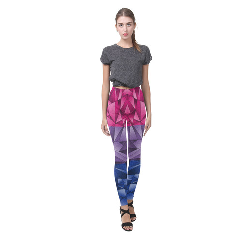 Abstract Bisexual Flag Cassandra Women's Leggings (Model L01)