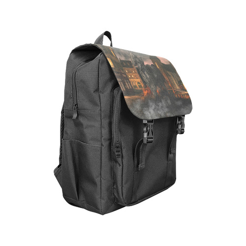 A dark horse in a knight armor Casual Shoulders Backpack (Model 1623)