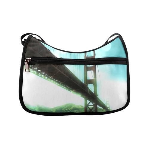 Green Bokeh Golden Gate Bridge Crossbody Bags (Model 1616)