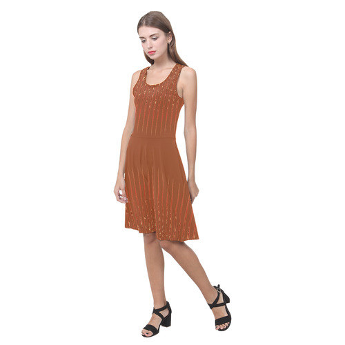 Chocolate Brown Sienna Spikes Atalanta Casual Sundress(Model D04)