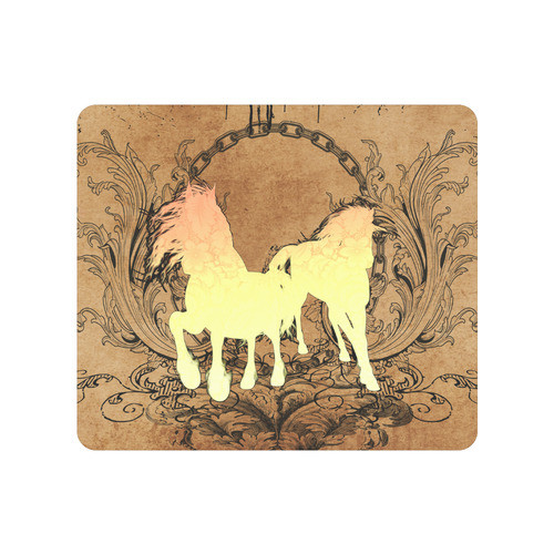 Beautiful horse silhouette in yellow colors Men's Clutch Purse （Model 1638）