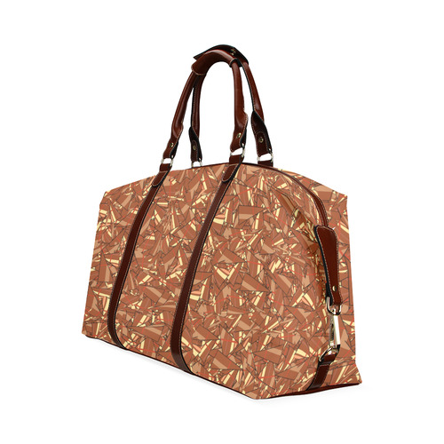 Chocolate Brown Sienna Abstract Classic Travel Bag (Model 1643)