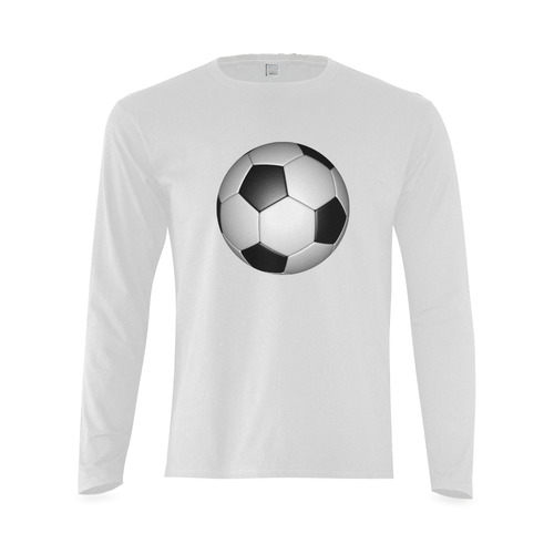 Soccer Ball by Martina Webster Sunny Men's T-shirt (long-sleeve) (Model T08)