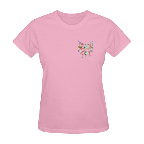 Teach Peace by Just kidding Sunny Women's T-shirt (Model T05)