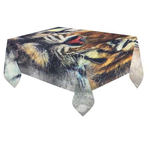tiger Cotton Linen Tablecloth 60"x 84"