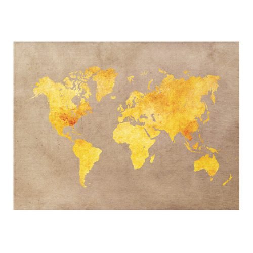 world map 23 Cotton Linen Tablecloth 52"x 70"