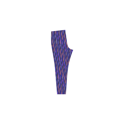 Purple and Blue Triangle Peaks Cassandra Women's Leggings (Model L01)