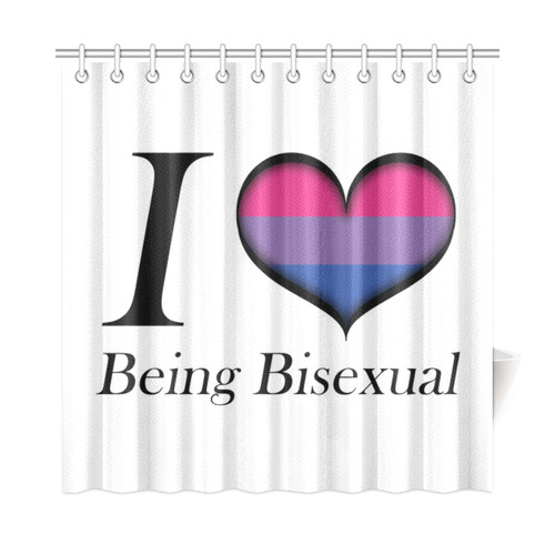 I Heart Being Bisexual Shower Curtain 72"x72"