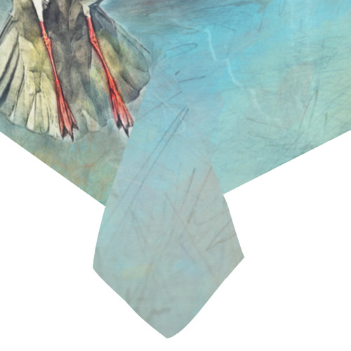 bird Cotton Linen Tablecloth 60"x 104"