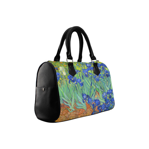 Van Gogh Irises Fine Floral Art Boston Handbag (Model 1621)
