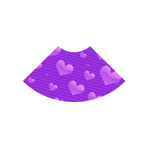 Purple Valentine Hearts Atalanta Casual Sundress(Model D04)