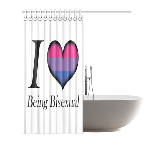 I Heart Being Bisexual Shower Curtain 72"x72"