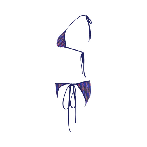 Purple and Blue Triangle Peaks Custom Bikini Swimsuit