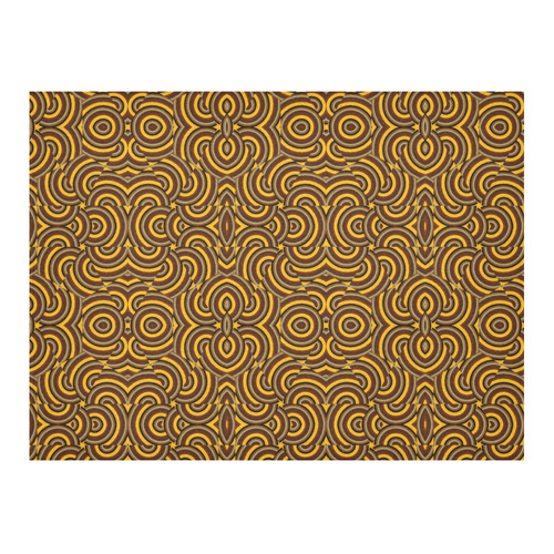 Honey Swirls Texture Cotton Linen Tablecloth 52"x 70"
