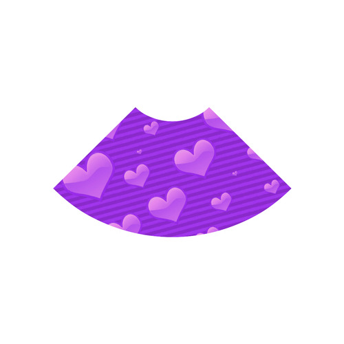 Purple Valentine Hearts Atalanta Casual Sundress(Model D04)