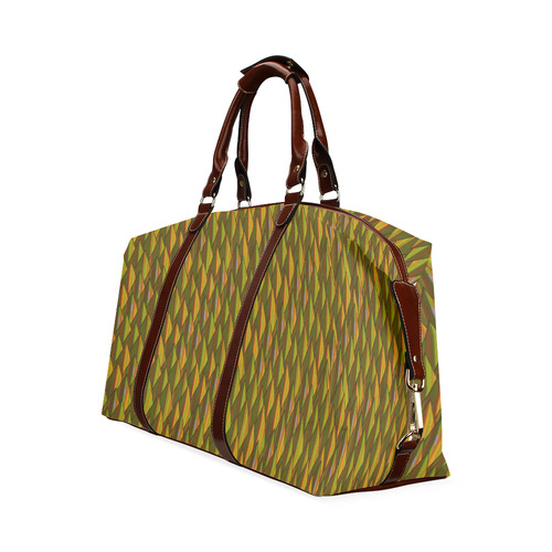 Autumn Gold and Green Triangle Peaks Classic Travel Bag (Model 1643)